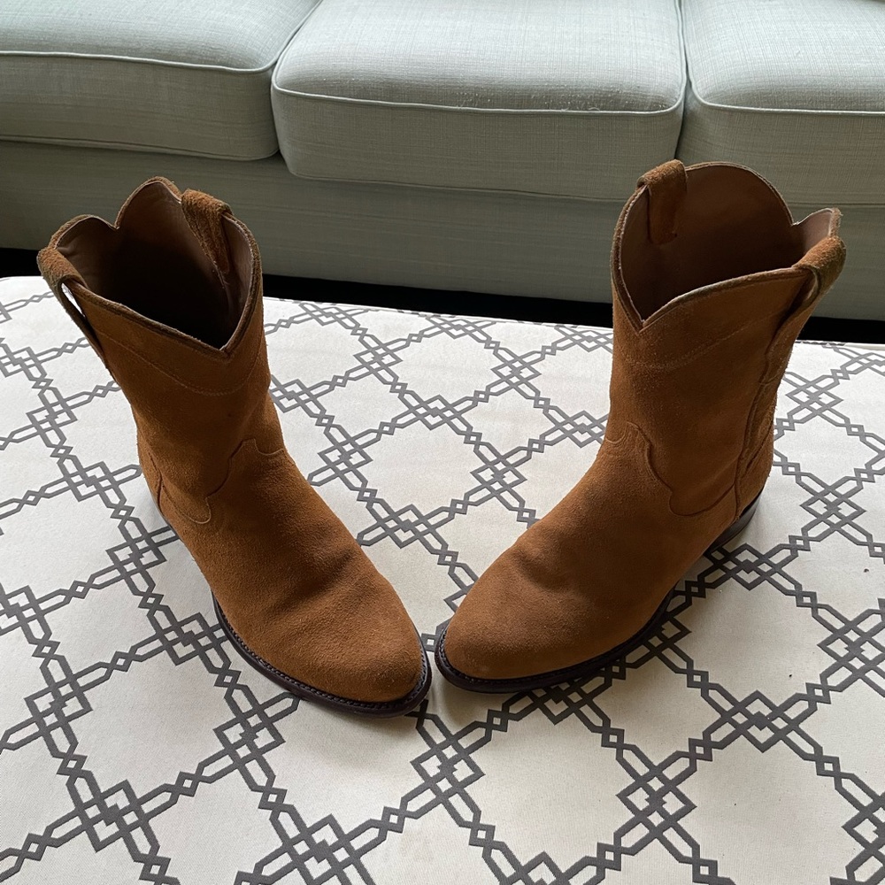 Tecovas Suede Roper (The Shane) size 10.5 D - Honey Suede
